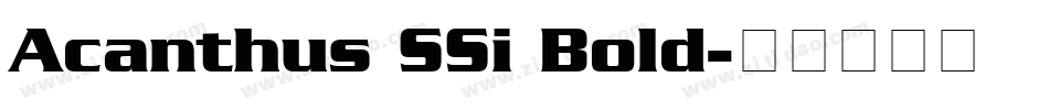 Acanthus SSi Bold字体转换